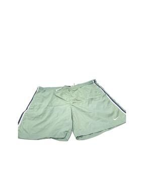 Mens Green Swim Shorts Trunks Built-in Underwear, Size XL, GUC